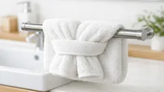 洗面所の手拭きタオルが落ちない掛け方、折って通すだけの簡単ワザ