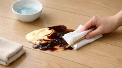 床にソースをこぼしたときの正解は「こすらない」すぐできる3ステップ掃除