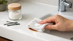 洗面台の赤茶色いサビはクエン酸で落ちる？もらいサビの簡単手順